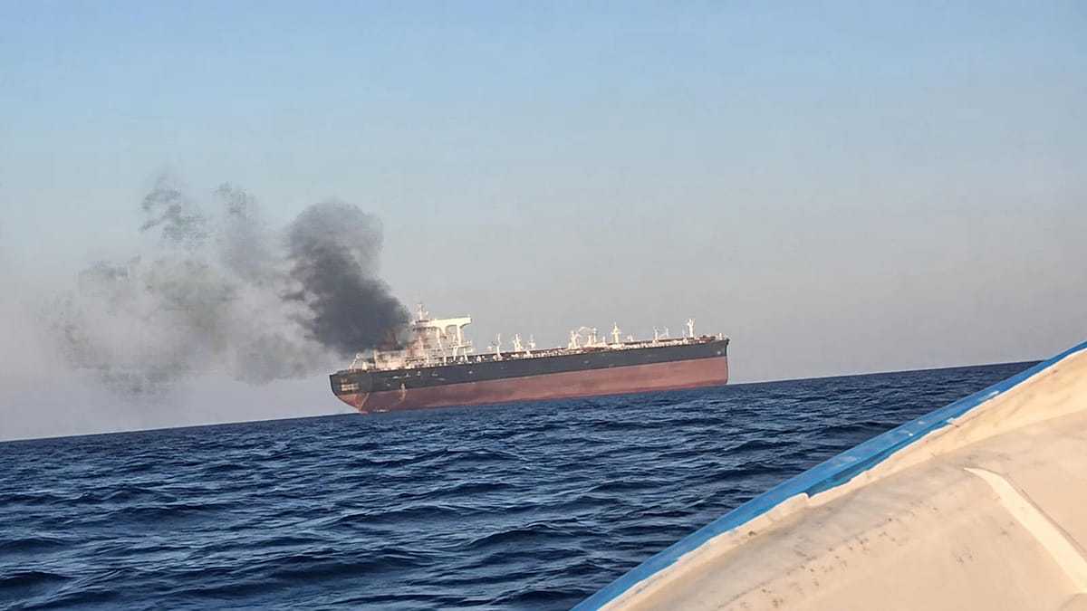 Tanker ablaze near Hormuz as Iran tightens grip on key waterway