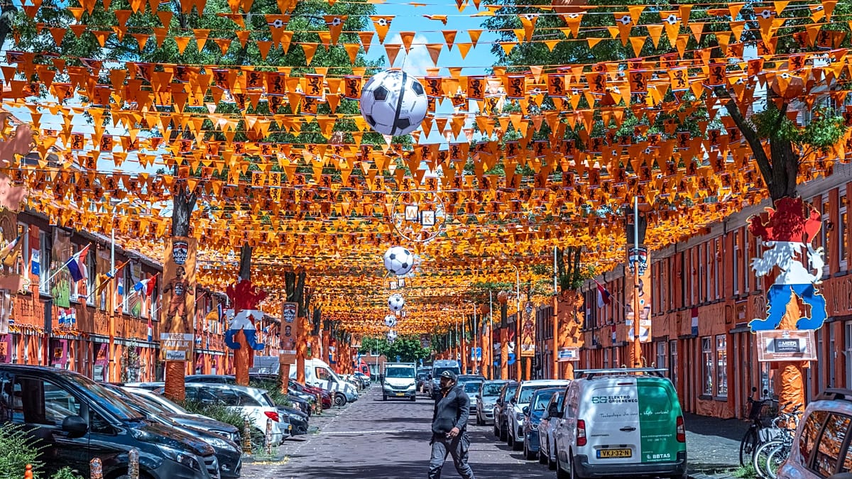 The Hague's Marktweg Turns Orange Again for World Cup, Continuing a Dutch Tradition