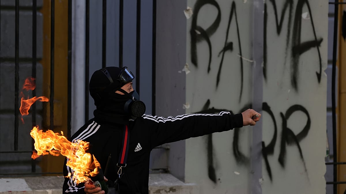 Tirana protests turn violent as police deploy water cannon and tear gas
