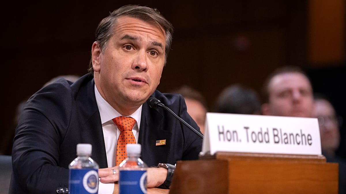 Todd Blanche sworn in as US attorney general after narrow Senate vote