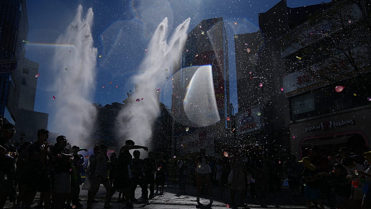 Tokyo's Asakusa festival turns streets into a giant water fight