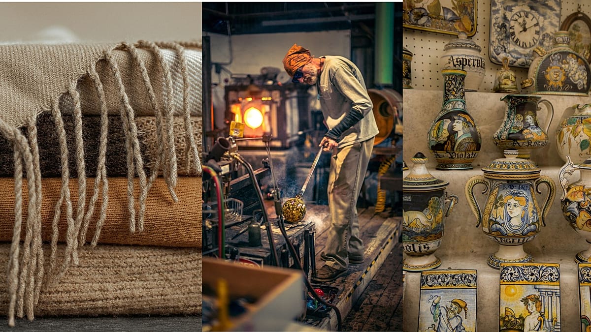 Train routes to Europe's traditional craft towns: ceramics in Italy, glass in Czechia