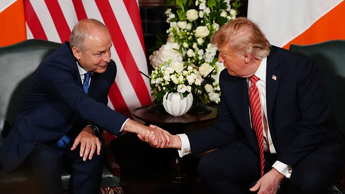 Trump backs Irish reunification during Dublin visit, angering allies