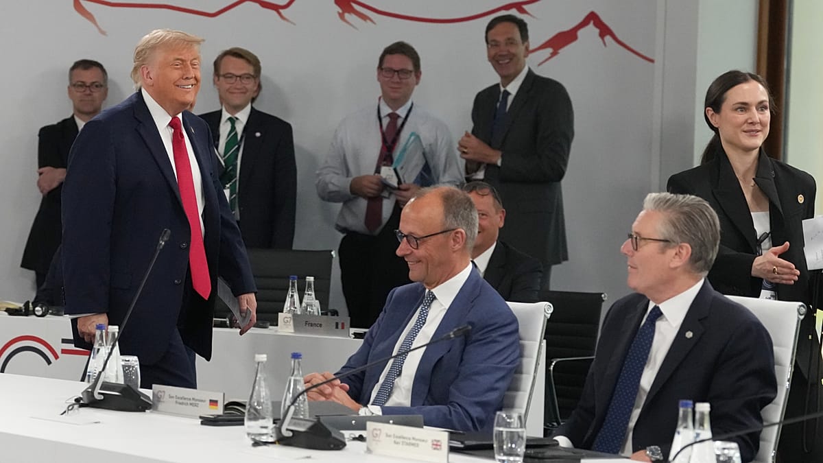 Trump Jokes 'I'm the Boss' at G7 Summit in Évian as Tensions Loom