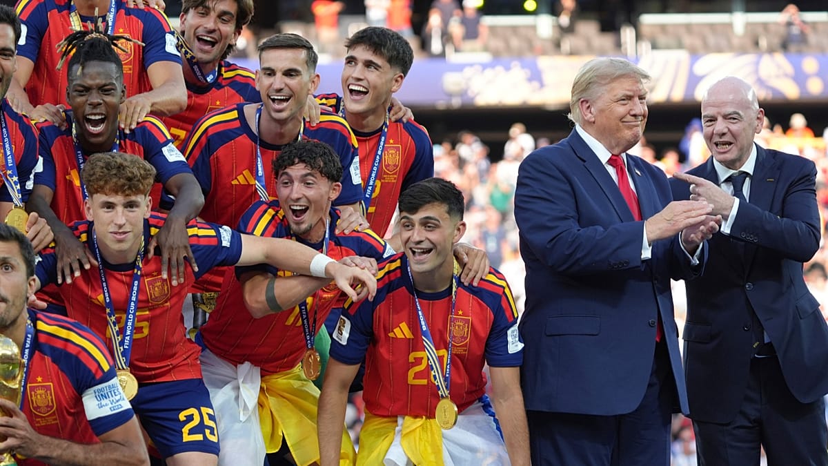 Trump's Awkward Trophy Presentation Overshadows Spain's World Cup Win