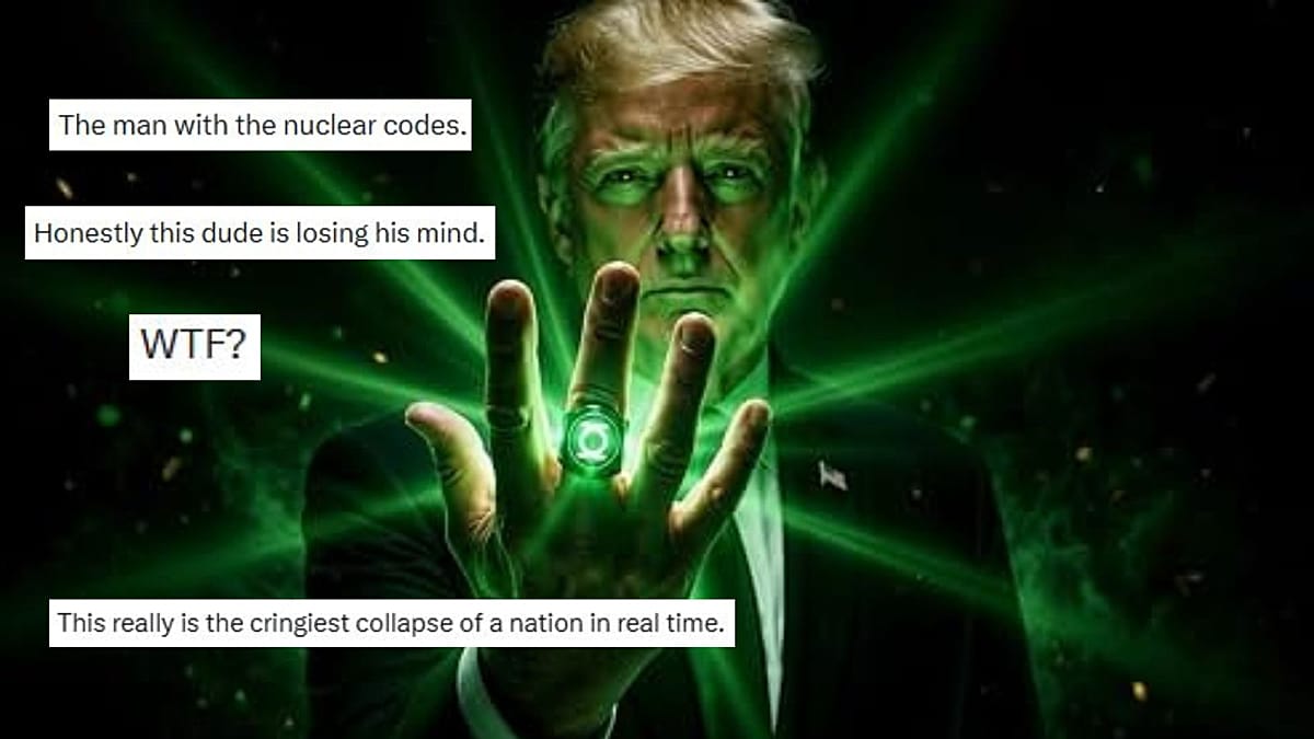 Trump's Green Lantern AI video shows a White House out of touch
