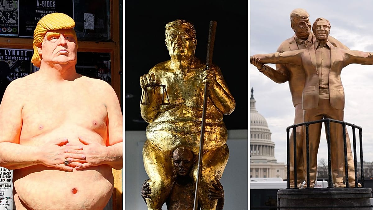 Trump statues through the years: satire, protest, and provocation
