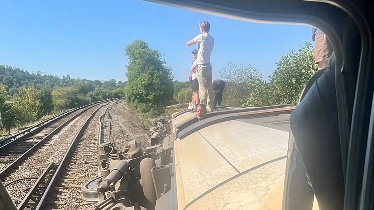 Two seriously injured as London commuter train derails near Lewes