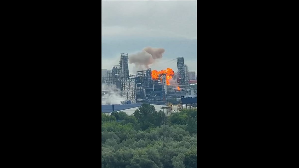 Ukraine Launches Massive Drone Attack on Moscow Oil Refinery