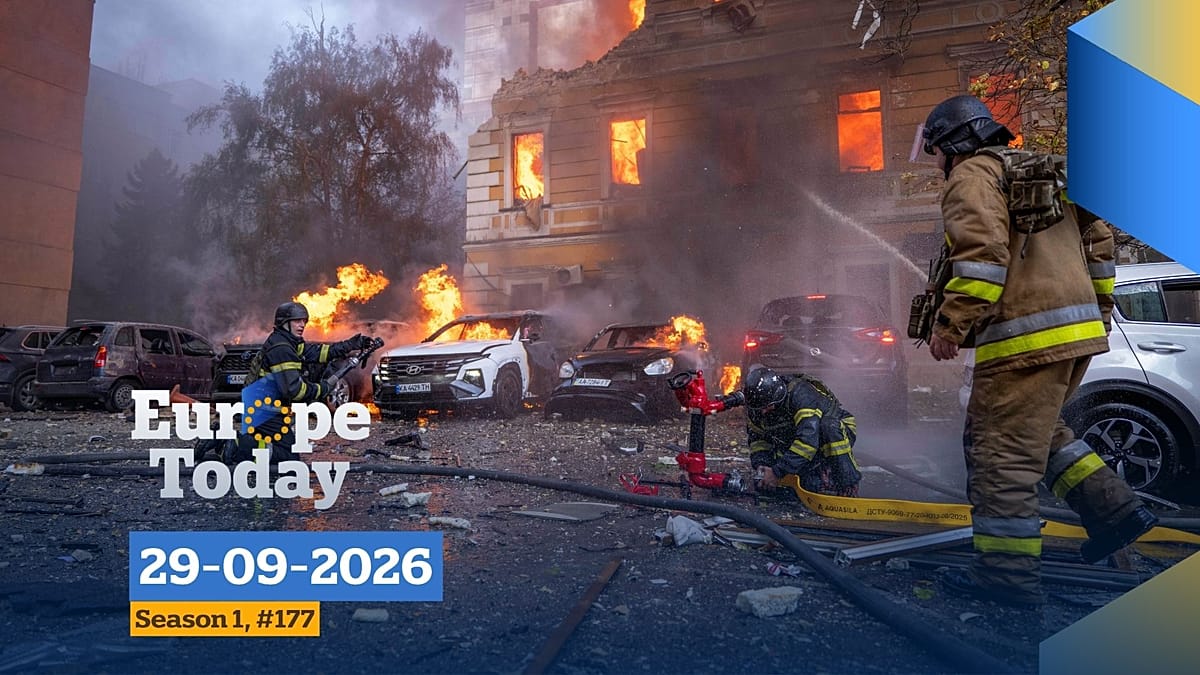 Ukraine presses EU for urgent funds as Russian drones hit Kyiv