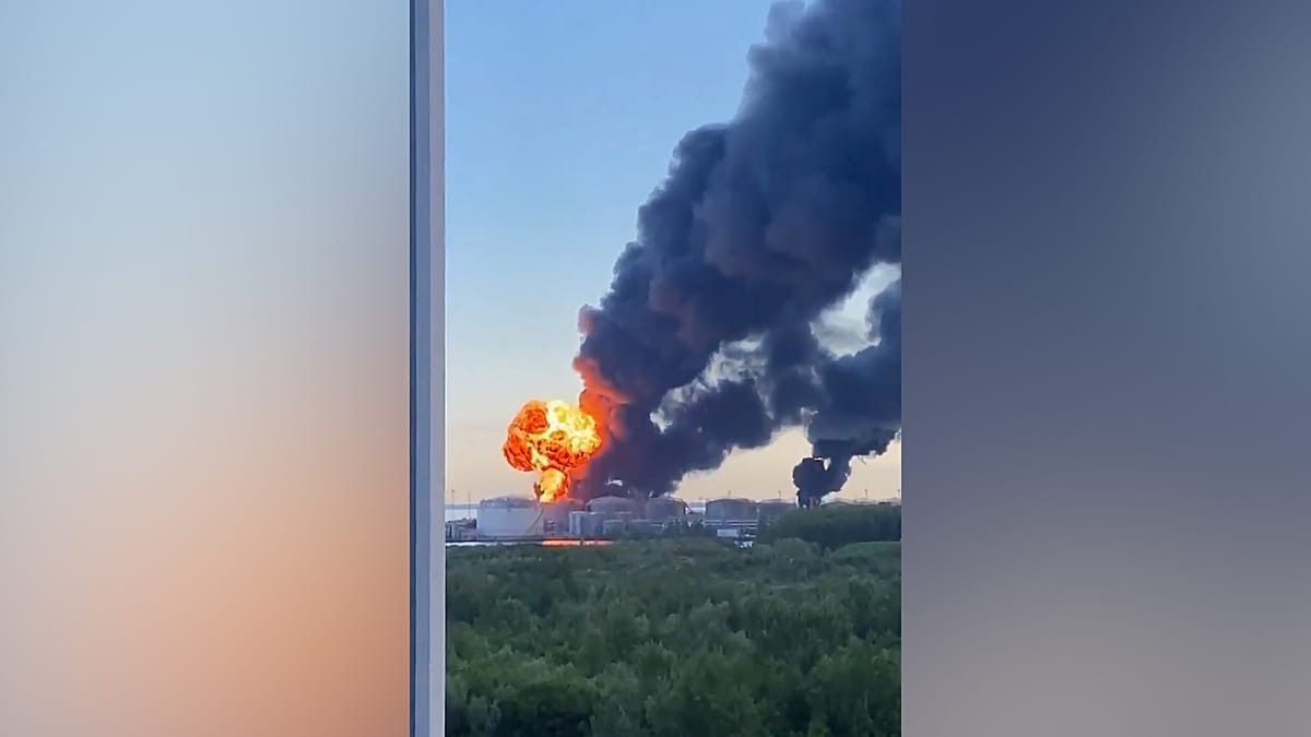 Ukrainian Drone Strike Ignites Oil Terminal Near St. Petersburg Ahead of Putin's Economic Forum