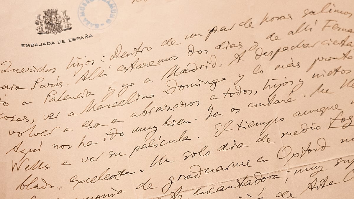 Unpublished letter confirms Unamuno and H. G. Wells shared a London cinema night