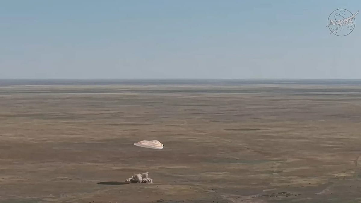 US-Russian ISS crew returns to Earth after 241-day mission