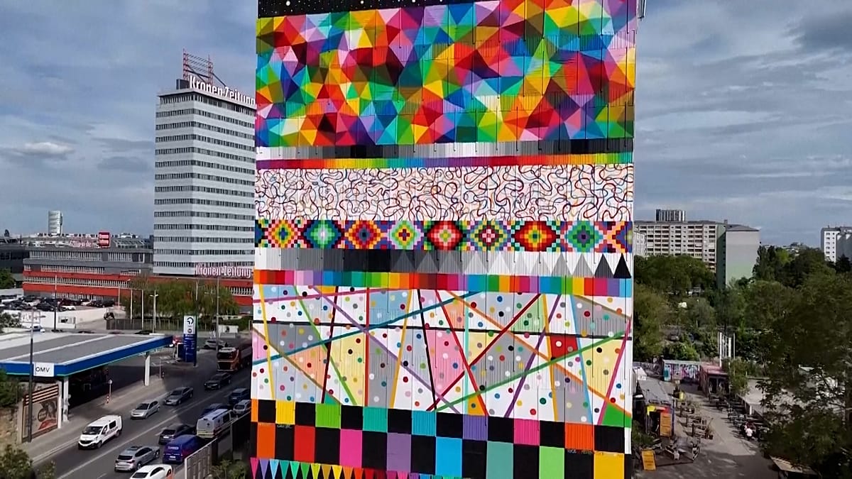 Vienna Unveils Austria's Largest Mural on Office Tower for Eurovision